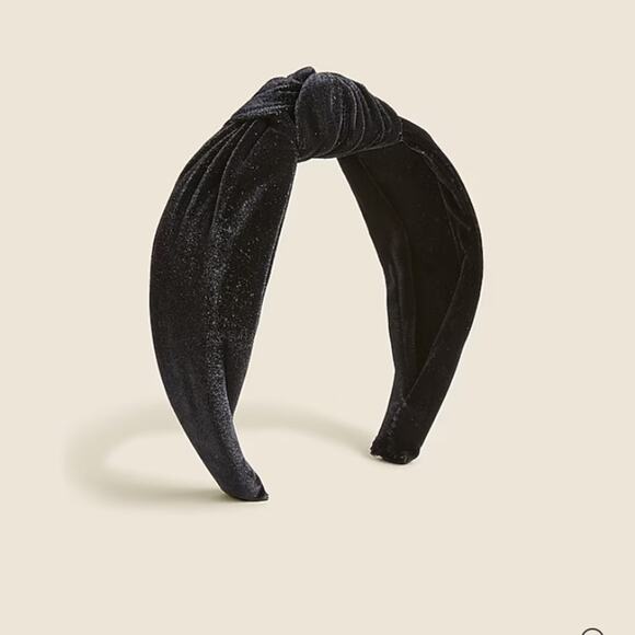 J. Crew black Velvet knot headband - Picture 1 of 7